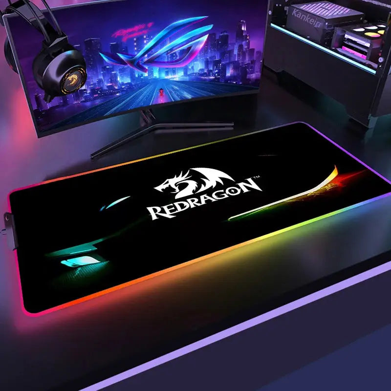 Mouse Pad Redragon RGB Gamer Deskmat com LED Tapete De Teclado LED Mousepad Protetor De Mesa Anime Mats Acessórios Gamer Laptop Aliexpress