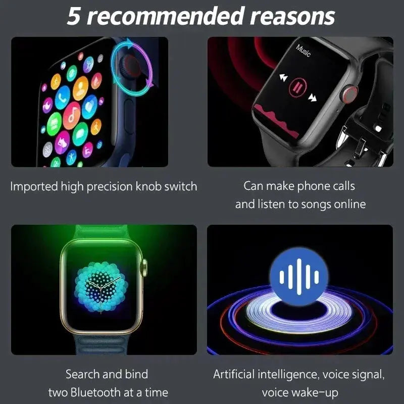 Novo Smartwatch Original I8 Pro Max Série 8 Relógio Inteligente para Homens e Mulheres Chamadas por Telefone Tela Personalizável Esportivo e à Prova d'Água Acessório Wearable Aliexpress