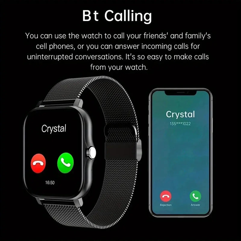 Relógio Inteligente Smartwatch Xiaomi Full Touch Screen Esportivo e Fitness para Homens e Mulheres BT Call Relógio de Pulso Digital Novo para 2024 Acessório Aliexpress