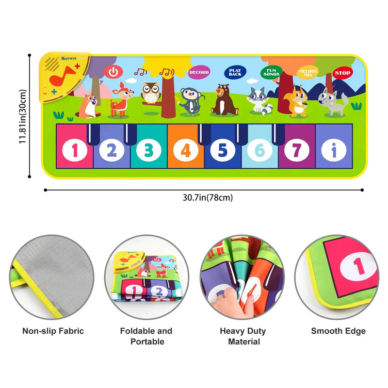 Brinquedo Tapete Musical Multifuncional para Crianças Teclado e Dança 8 Sons de Animais Brinquedo Educativo Presente para Crianças 80x30cm Aliexpress