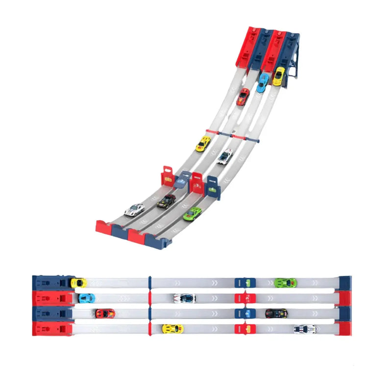 Brinquedo Pista de Corrida Competitivo Racing Track Toy Pista de Corrida para Crianças com Veículo de Liga Metálica Presente Aliexpress
