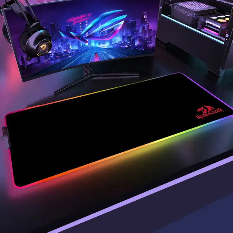 Mouse Pad Redragon RGB Gamer Deskmat com LED Tapete De Teclado LED Mousepad Protetor De Mesa Anime Mats Acessórios Gamer Laptop Aliexpress