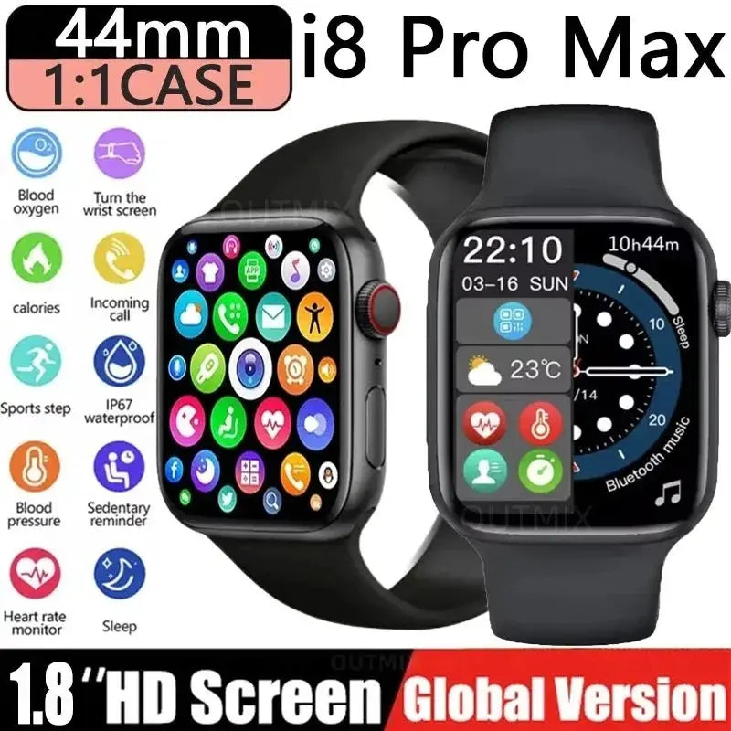Novo Smartwatch Original I8 Pro Max Série 8 Relógio Inteligente para Homens e Mulheres Chamadas por Telefone Tela Personalizável Esportivo e à Prova d'Água Acessório Wearable Aliexpress