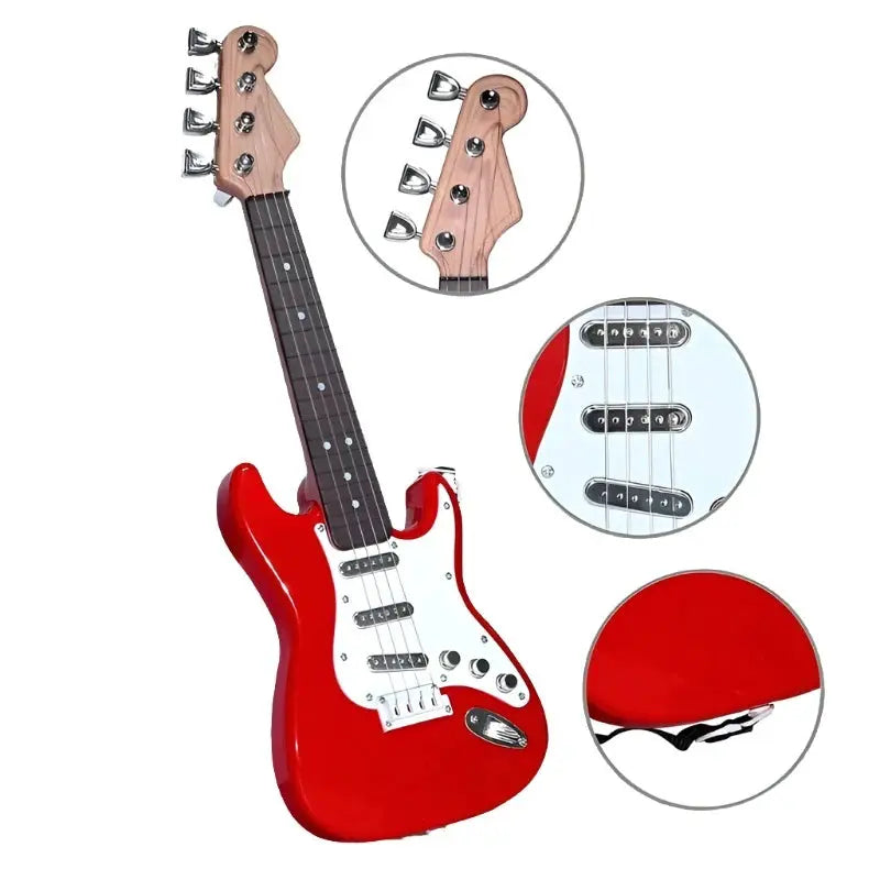 Brinquedo Musical Guitarra Elétrica para Crianças 17in   4 Cordas Instrumento Musical Eletrônica Portátil Aliexpress
