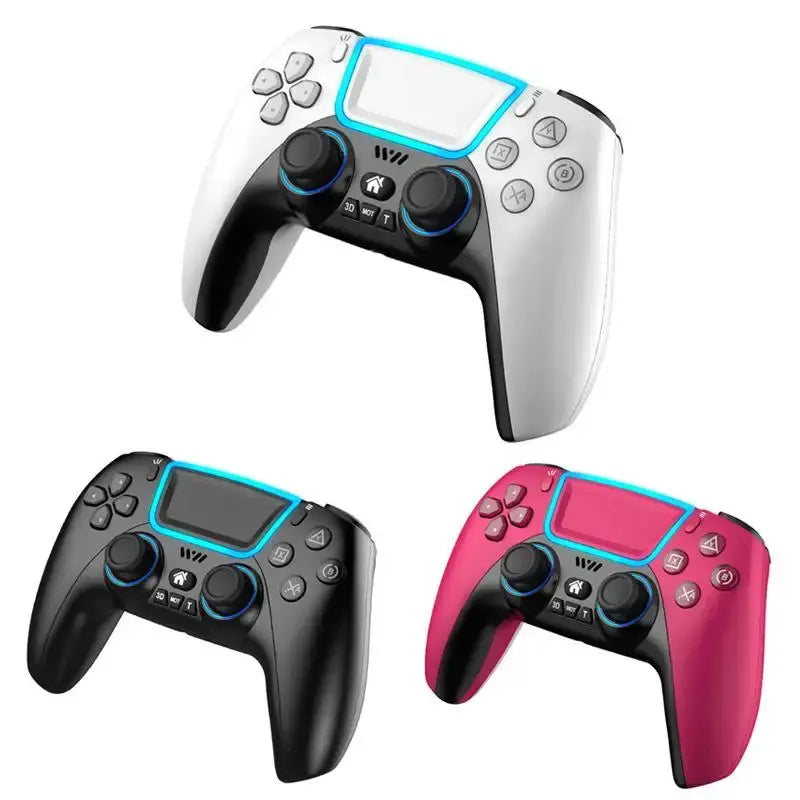 Controle Console PS3, PS4, PS5, Switch, Android e PC Game Jogos Sem Fio BT Top Gamepad com Luz RGB Touchpad Suporte de Chave Traseira Joystick 3D Presente Criança Gamer Aliexpress