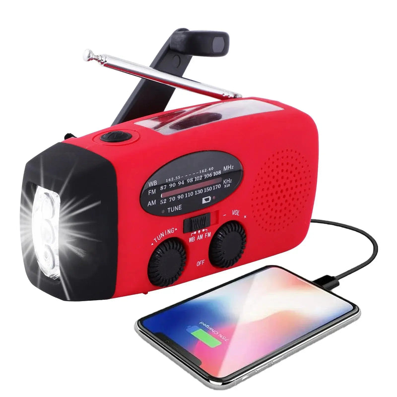 Rádio Multifuncional Solar Hand Crank Radio Weather Radio Manual com Carregamento USB Radio Lanterna LED de Emergência FM AM WB Noaa 2000mAh Acampamento Acessórios Aliexpress