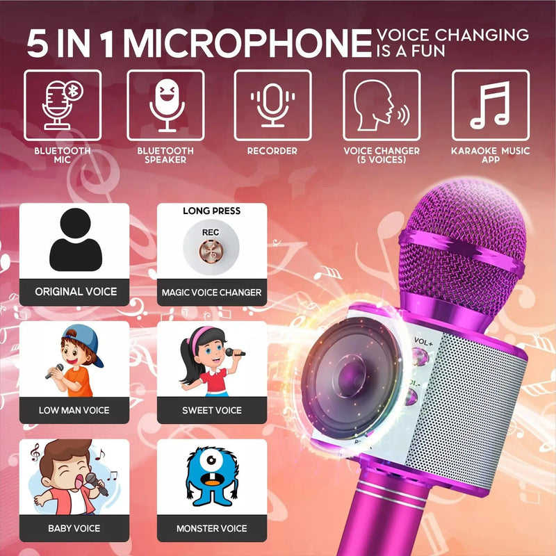 Microfone Sem Fio Bluetooth para Karaoke Ideal para Adultos e Crianças  Microfone para Cantar Brinquedo Divertido para Meninos e Meninas Presente de Aniversário Criança Aliexpress