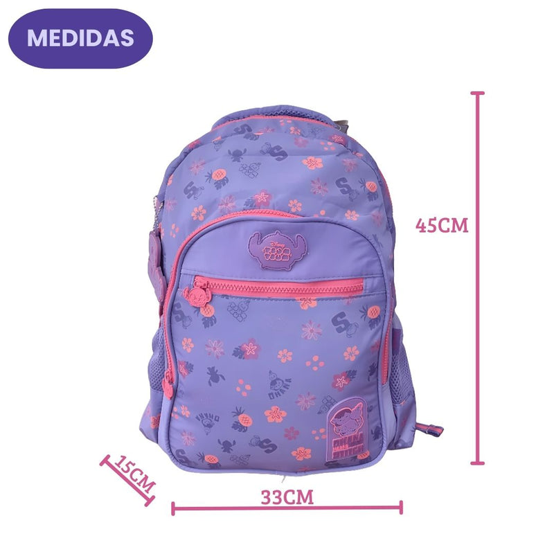 Mochila de Costas Tsum Tsum Stitch Disney Escolar Notebook Juvenil Resistente Espaçosa Original Ponto Criativo