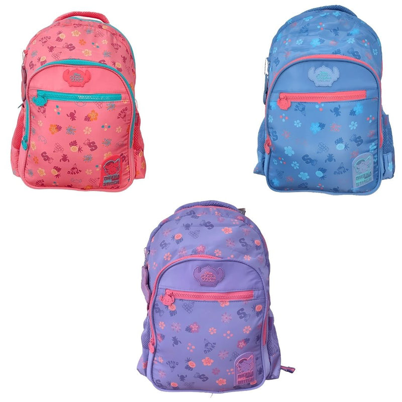 Mochila de Costas Tsum Tsum Stitch Disney Escolar Notebook Juvenil Resistente Espaçosa Original Ponto Criativo