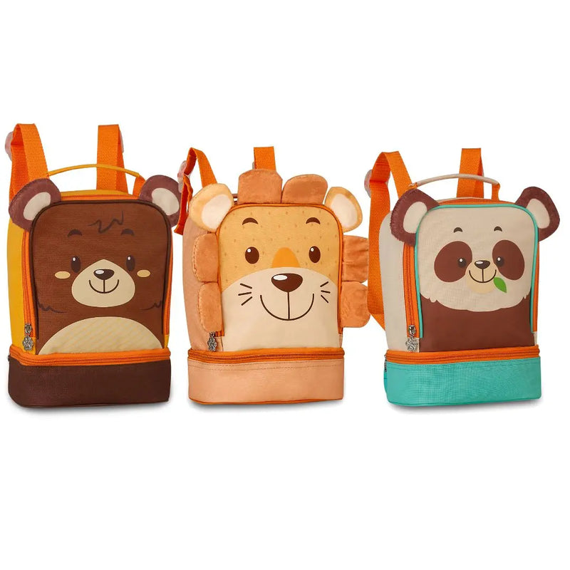 Lancheira Térmica Infantil Bolsa Criança Menino Menina Leão Panda Urso Pets Clio Megalomania