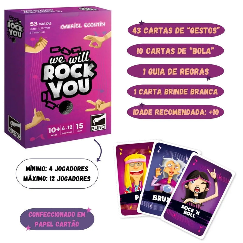 We Will Rock You - Jogos de Tabuleiro Board Games Buro Megalomania