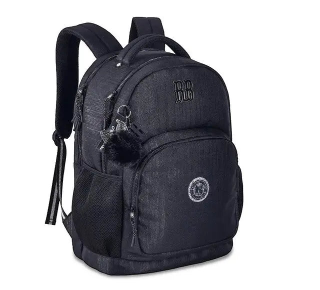 Kit Mochila Costas Bonbon Preto Lancheira Térmica Estojo Box Juvenil Escolar Meninas Feminino Clio Megalomania