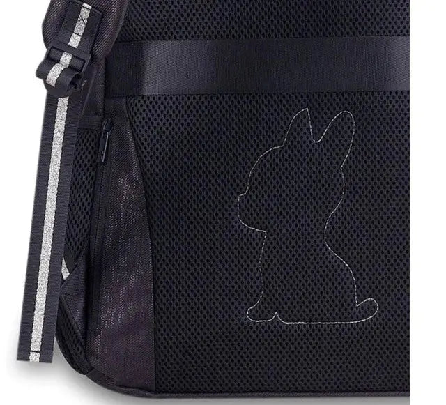 Kit Mochila Costas Rebecca Bonbon Preto Estojo Box Juvenil Escolar Meninas Chaveiro Pompom Clio Megalomania