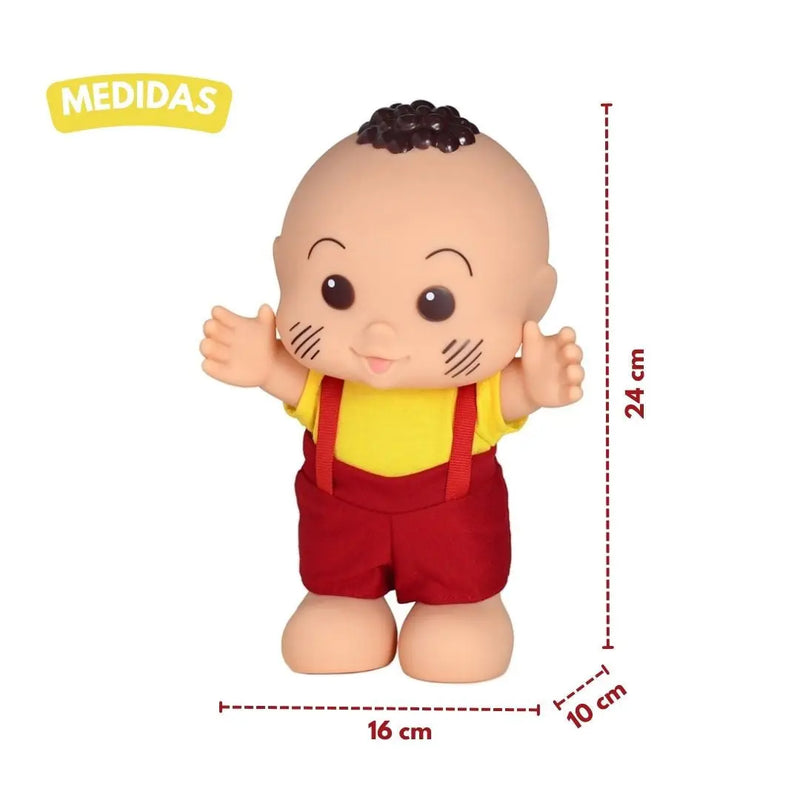Boneco Cascão Iti Malia Turma da Mônica Infantil Criança Brinquedo Vinil Baby Blink Megalomania