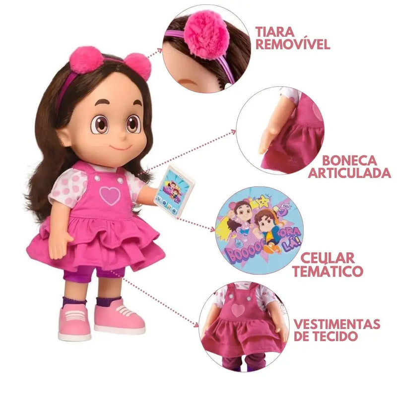 Boneca Mecanizada Maria Clara Brinquedo Maria Clara e JP Infantil Crianças Baby Blink Megalomania