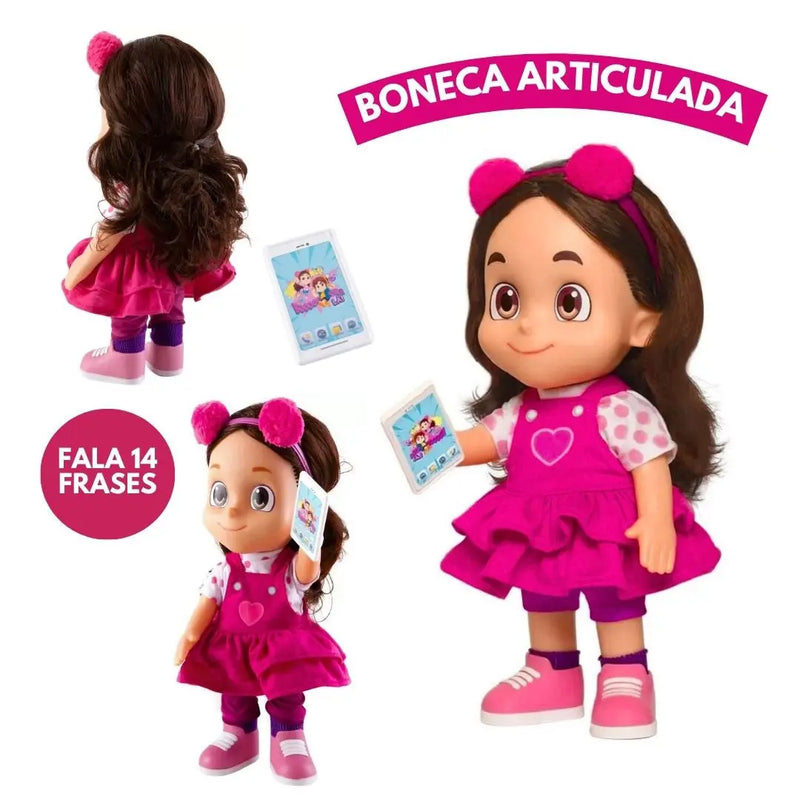 Boneca Mecanizada Maria Clara Brinquedo Maria Clara e JP Infantil Crianças Baby Blink Megalomania