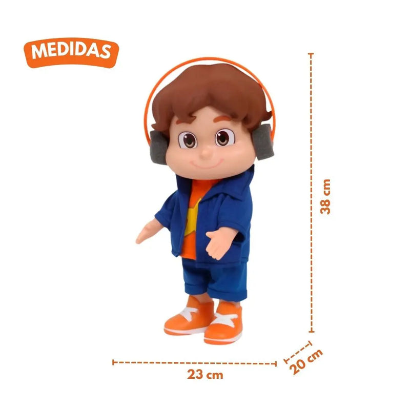Boneco Mecanizado JP Automatizado Brinquedo Vinil Infantil Criança Maria Clara e JP Baby Blink Megalomania