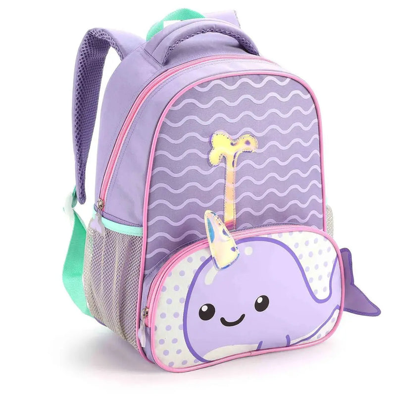 Mochila de Costas Infantil Sereia Tubarão Baleia e Pinguim Mala Bolsa Escolar Crianças Seanite Megalomania