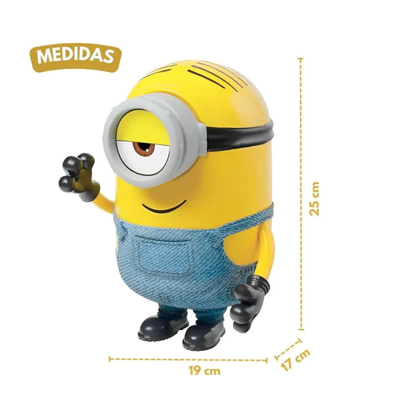 Boneco Minions Stuart Musical 10 Frases Meu Malvado Favorito Infantil Crianças NovaBrink Megalomania