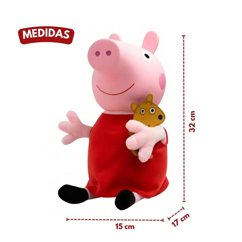 Boneca Peppa Pig Brinquedo Pernas e Braços Articulados Vinil Infantil Criança Novabrink Megalomania