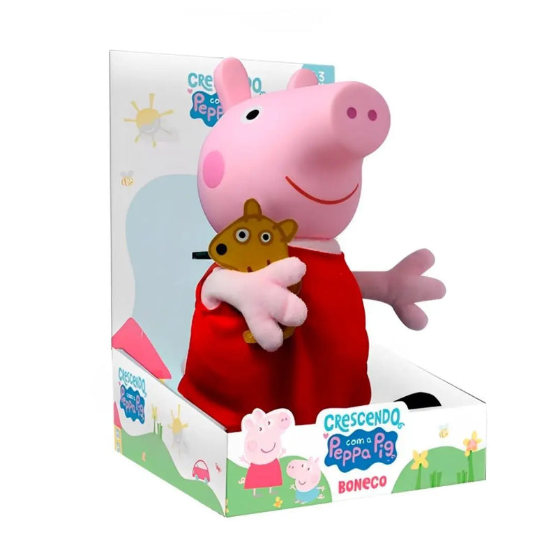 Boneca Peppa Pig Brinquedo Pernas e Braços Articulados Vinil Infantil Criança Novabrink Megalomania