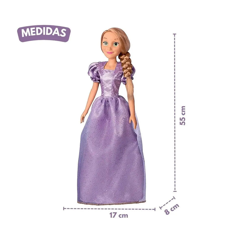 Boneca Rapunzel Disney Brinquedo Infantil Criança Articulada Novabrink Megalomania
