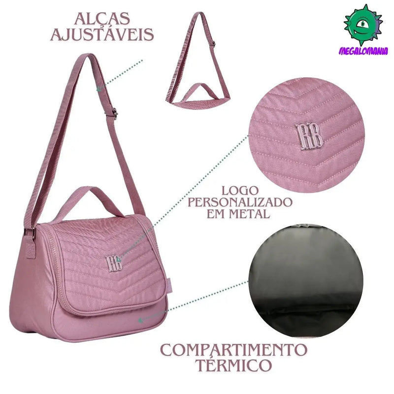 Lancheira Térmica Rebecca Bonbon Rosa Lilás Verde Lanchinho Escolar Feminino Juvenil Clio Megalomania