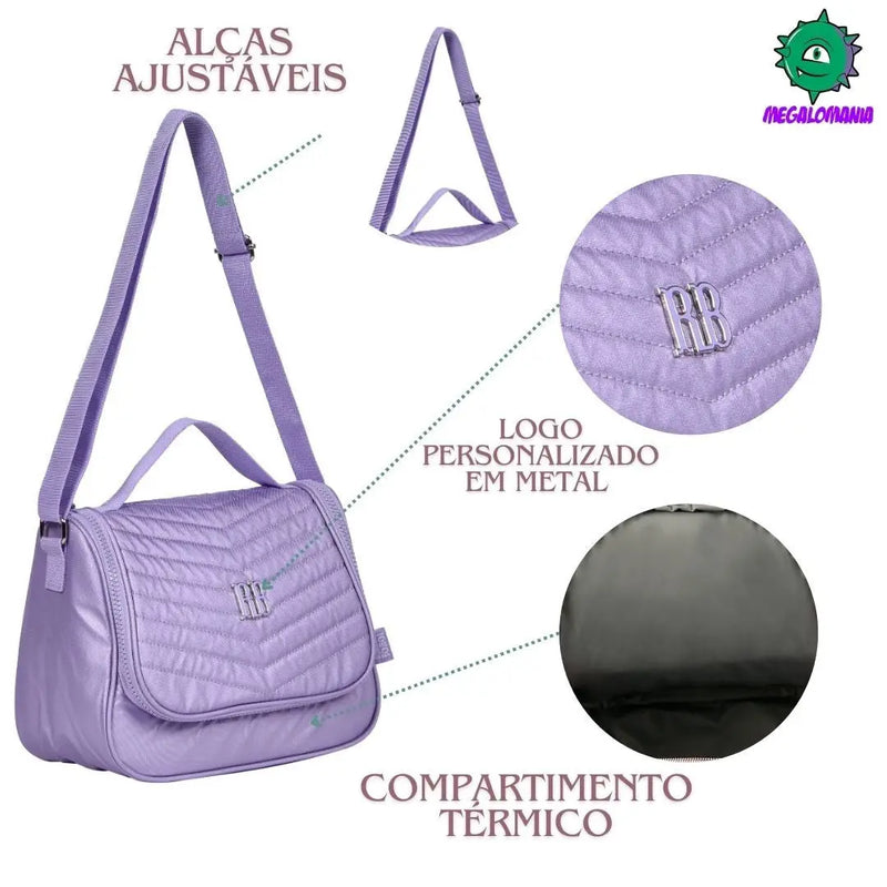 Lancheira Térmica Rebecca Bonbon Rosa Lilás Verde Lanchinho Escolar Feminino Juvenil Clio Megalomania