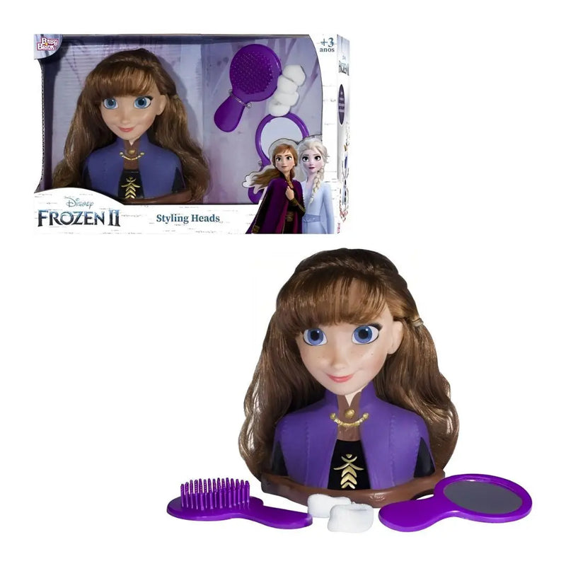 Boneca Styling Head Busto Anna Frozen 2 Infantil Princesa Disney Novablink Megalomania