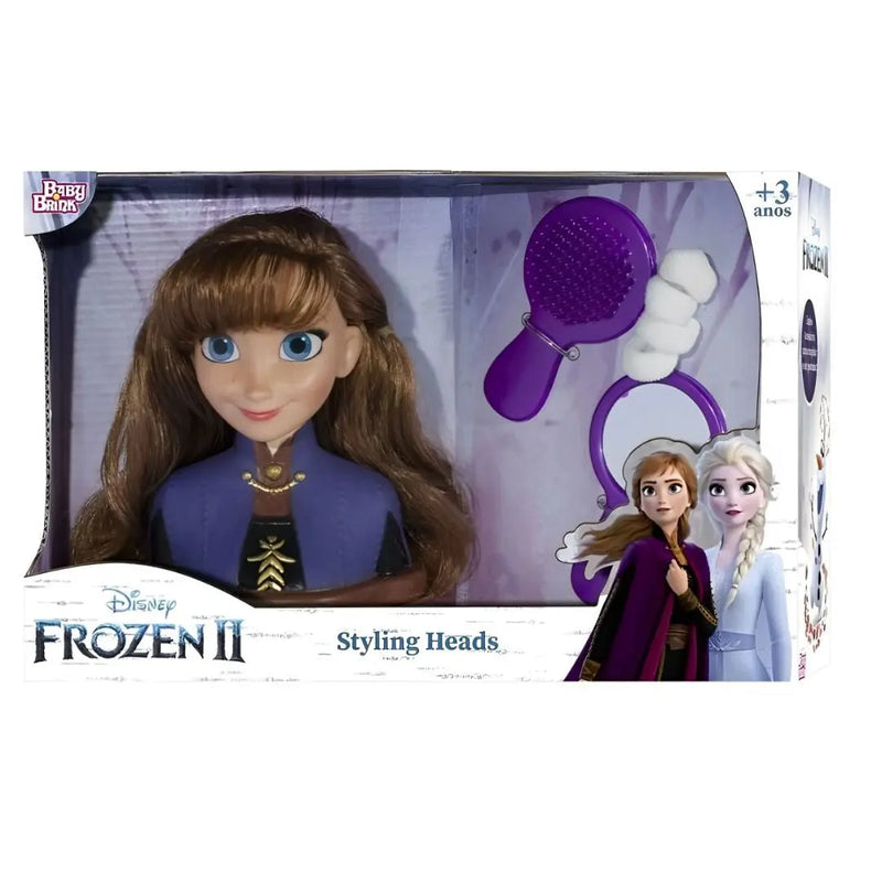 Boneca Styling Head Busto Anna Frozen 2 Infantil Princesa Disney Novablink Megalomania