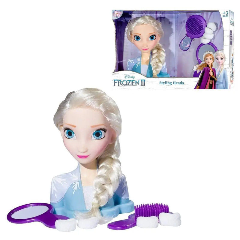 Boneca Bustos Frozen 2 Elsa Com Acessórios Styling Head Hair Infantil Brinquedo Novabrink Megalomania