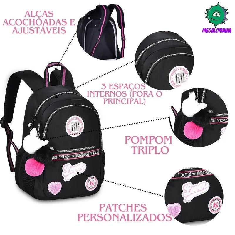 Mochila De Costas Mala Bolsa Mini Rebecca Bonbon Pequena Feminina Juvenil Meninas Clio Megalomania