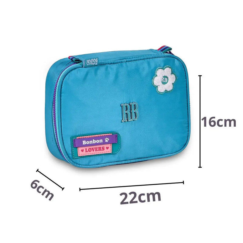 Estojo Box Rebecca Bonbon Azul Rosa Preto Feminino Meninas Juvenil Fashion Clio Megalomania