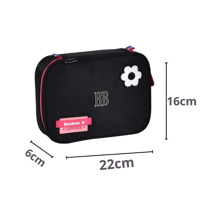 Estojo Box Rebecca Bonbon Azul Rosa Preto Feminino Meninas Juvenil Fashion Clio Megalomania
