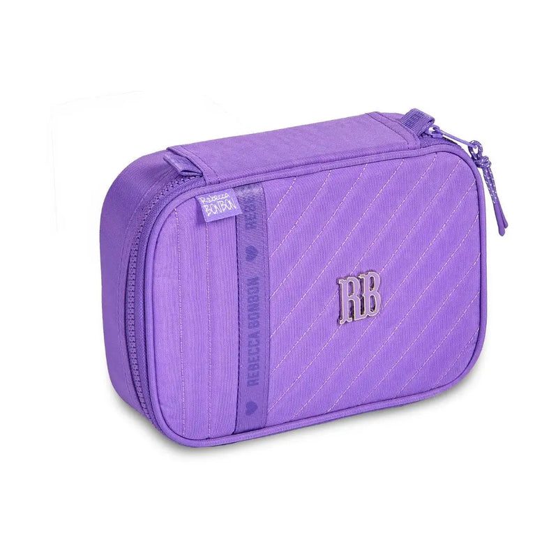 Estojo box Rebecca Bonbon Preto Rosa Lilás Feminino Fashion Juvenil Clio Megalomania