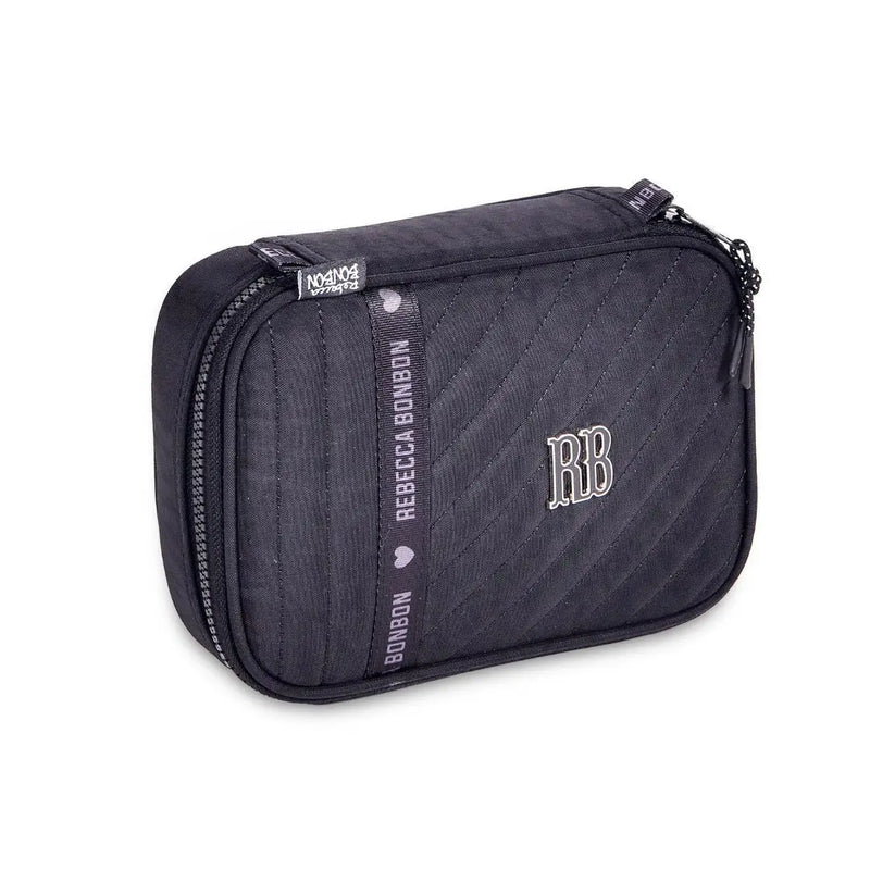 Estojo box Rebecca Bonbon Preto Rosa Lilás Feminino Fashion Juvenil Clio Megalomania