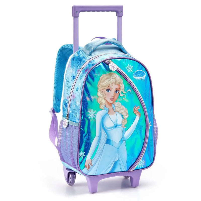 Mochila de Carrinho Mala Bolsa Infantil Princesa do Gelo Frozen Meninas Femino Seanite Megalomania