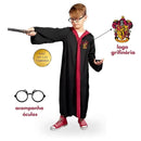 Fantasia Harry Potter Infantil Hogwarts Capa Manto Óculos Baby Blink Megalomania