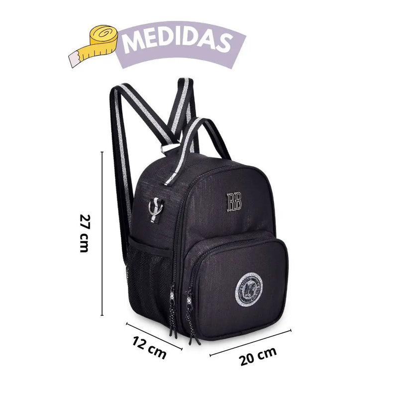 Lancheira Térmica Rebecca Bonbon Preto Lanchinho Feminino Fashion Escolar Meninas Clio Megalomania