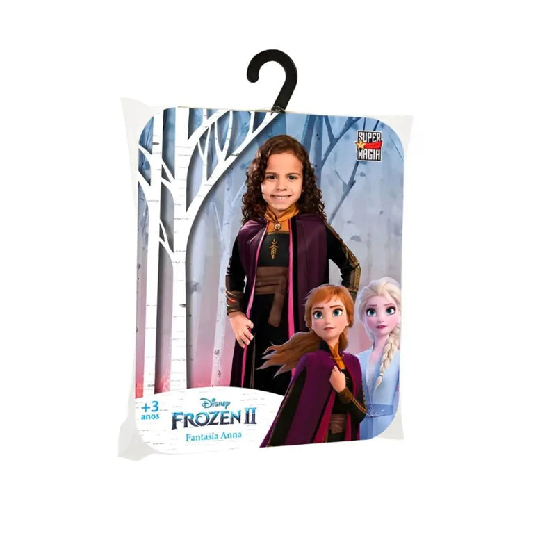 Fantasia Anna Clássica Frozen 2 Disney Infantil Criança Feminino Nova Blink Megalomania