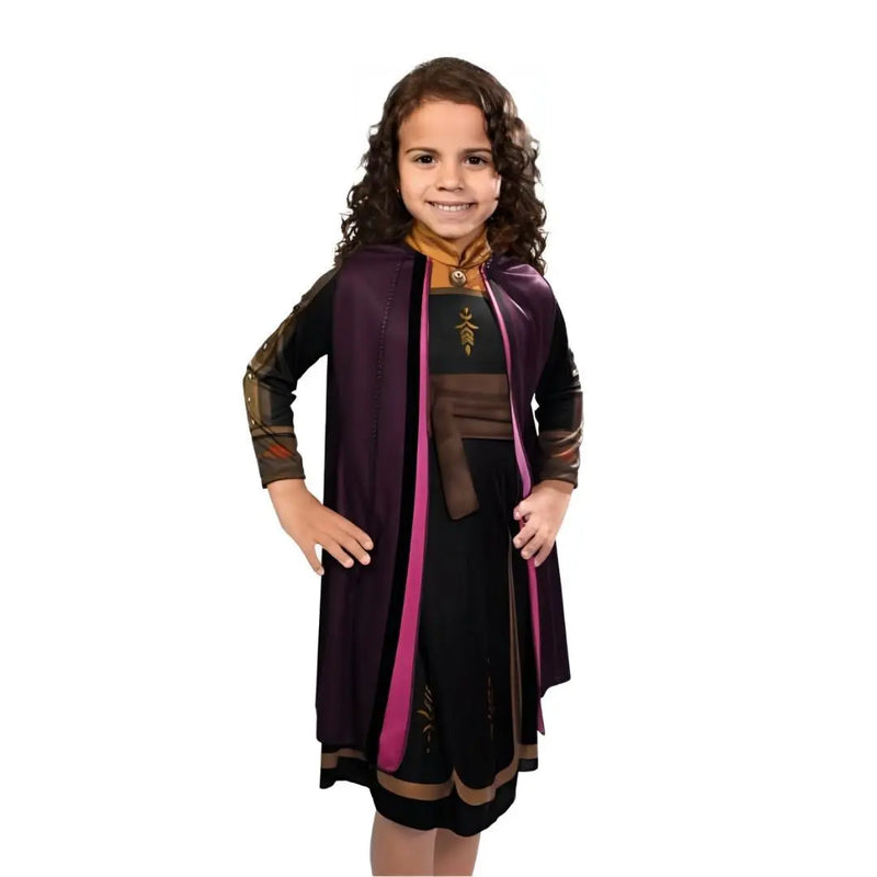 Fantasia Anna Clássica Frozen 2 Disney Infantil Criança Feminino Nova Blink Megalomania