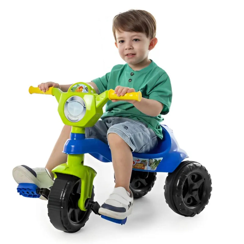 Brinquedo Carrinho de Passeio Triciclo Infantil Motoca Menino Dino Kendy Megalomania