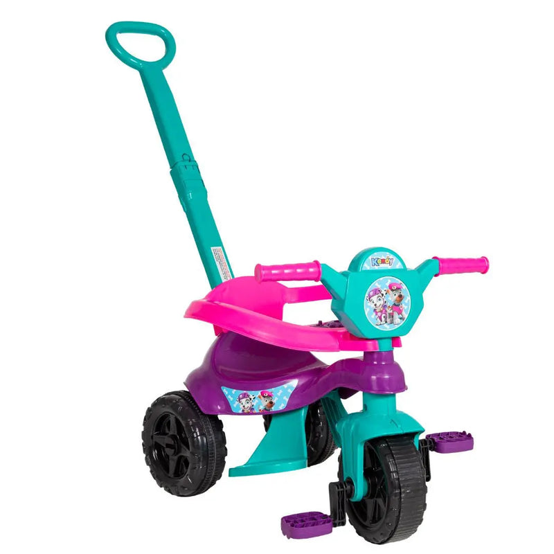 Brinquedo Carrinho de Passeio Pedal Infantil Kemotoca Baby Dog Roxo Feminino Triciclo Kendy Megalomania