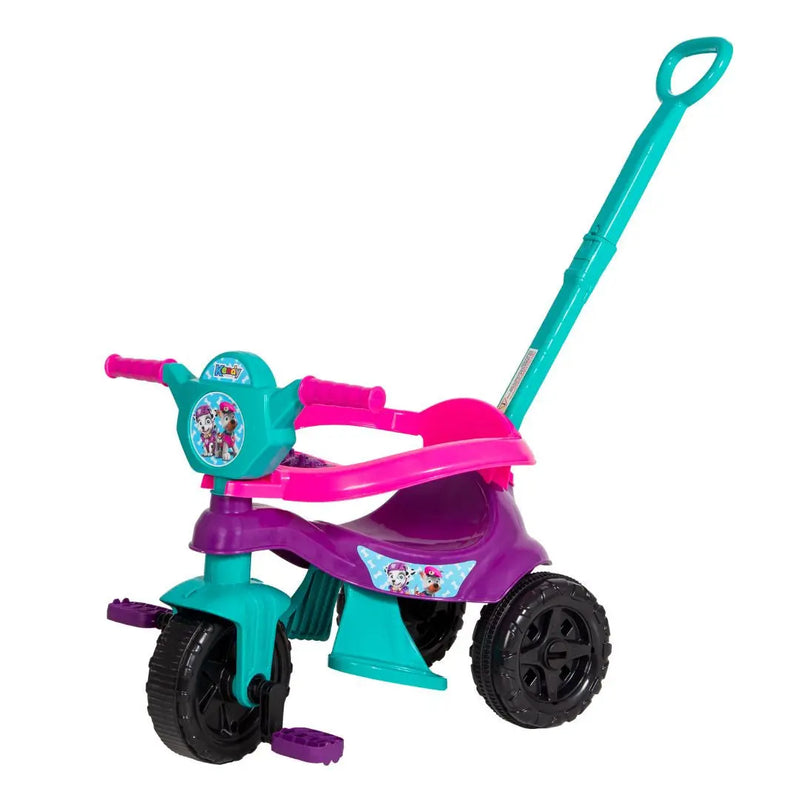 Brinquedo Carrinho de Passeio Pedal Infantil Kemotoca Baby Dog Roxo Feminino Triciclo Kendy Megalomania