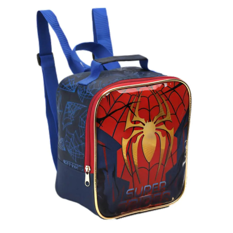 Kit Lancheira Térmica Infantil Super Spider Aranha Homem Estojo com Dois Compartimentos Escolar Masculino Seanite Megalomania