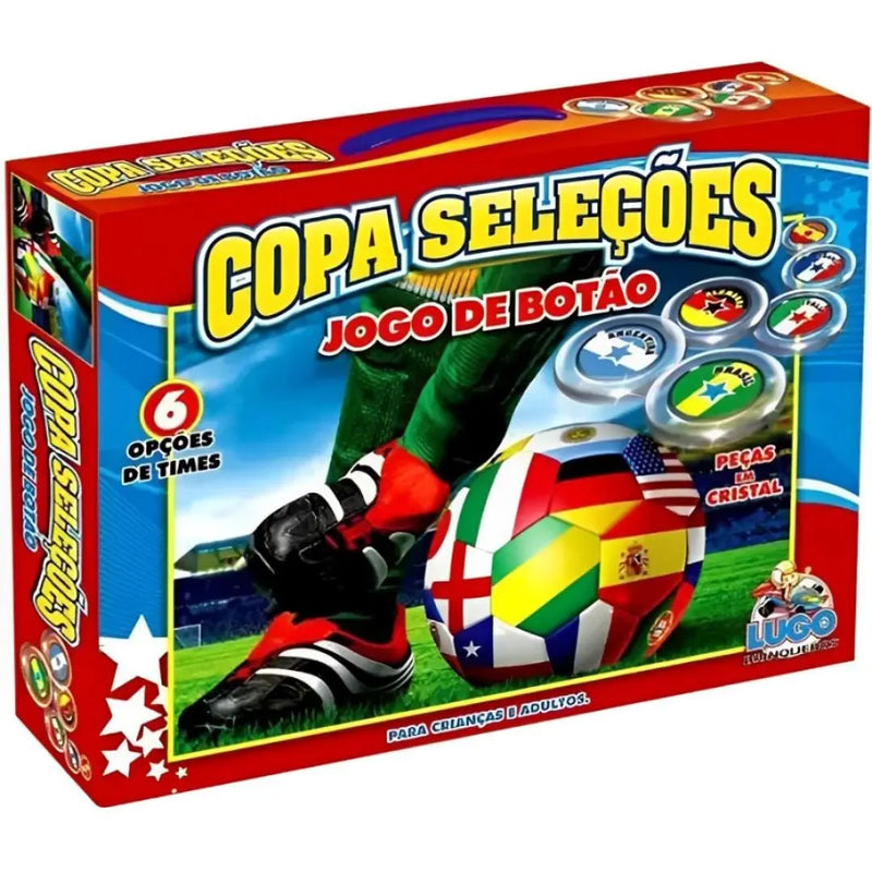 Brinquedo Copa Seleções Jogo de Botão Masculino 6 times Lugo Brinquedos Megalomania