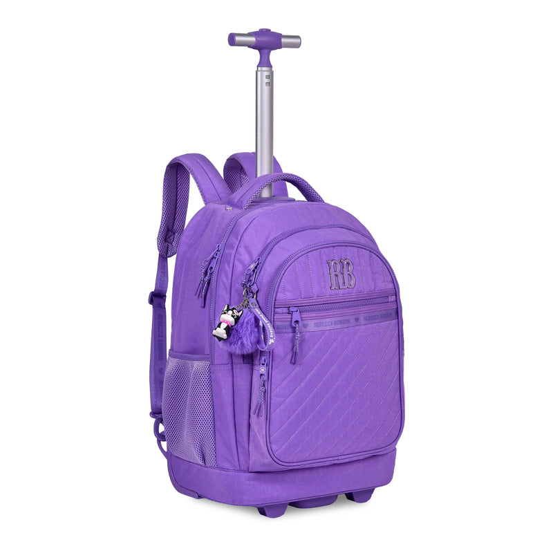 Mochila de Carrinho Mala Bolsa Preto Rosa Lilás Rebecca Bonbon Fashion Meninas Clio Megalomania