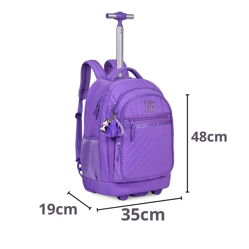 Mochila de Carrinho Mala Bolsa Preto Rosa Lilás Rebecca Bonbon Fashion Meninas Clio Megalomania