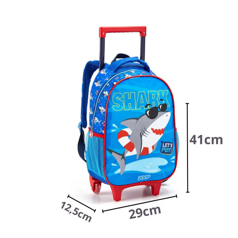 Mochila de Costas Bolsa Infantil Tubarão Azul Dinossauro Verde Crianças Detalhada Seanite Megalomania