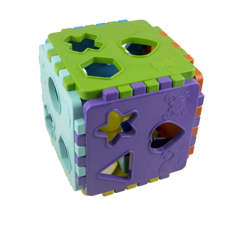 Brinquedo Educativo de Encaixar Cubo Educa Mais Didático Criança Infantil Megalomania
